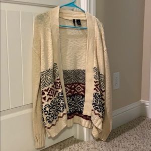 Cream knitted cardigan